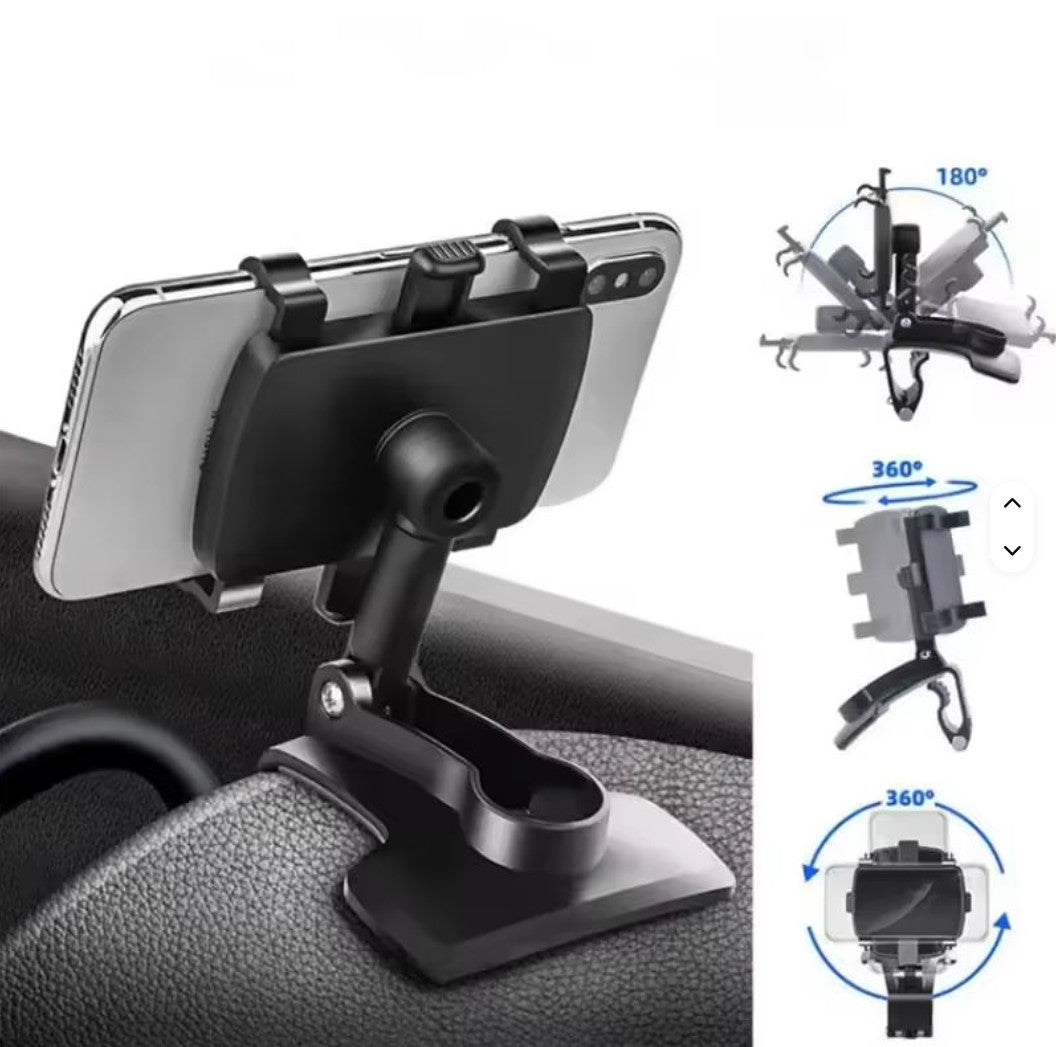 360° Secure Dashboard Phone Holder – Hands-Free Driving