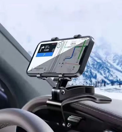 360° Secure Dashboard Phone Holder – Hands-Free Driving