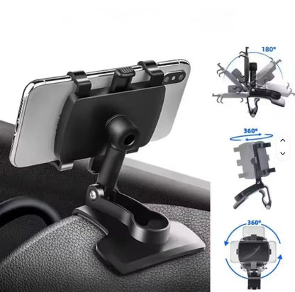 360° Secure Dashboard Phone Holder – Hands-Free Driving