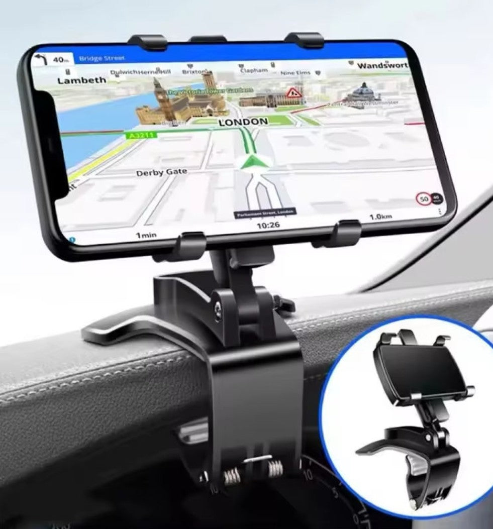 360° Secure Dashboard Phone Holder – Hands-Free Driving